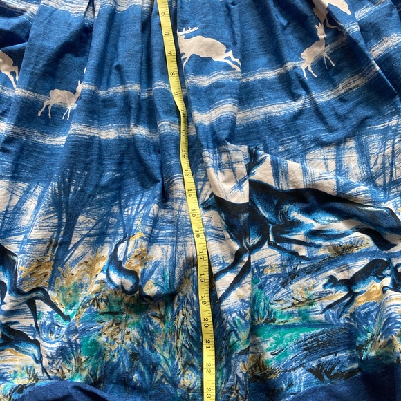 Hell bunny Blue cotton Skirt with Deer Print - Picture 3 of 6